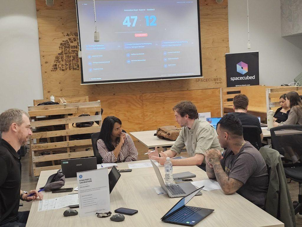 A session in progress with the timer on screen